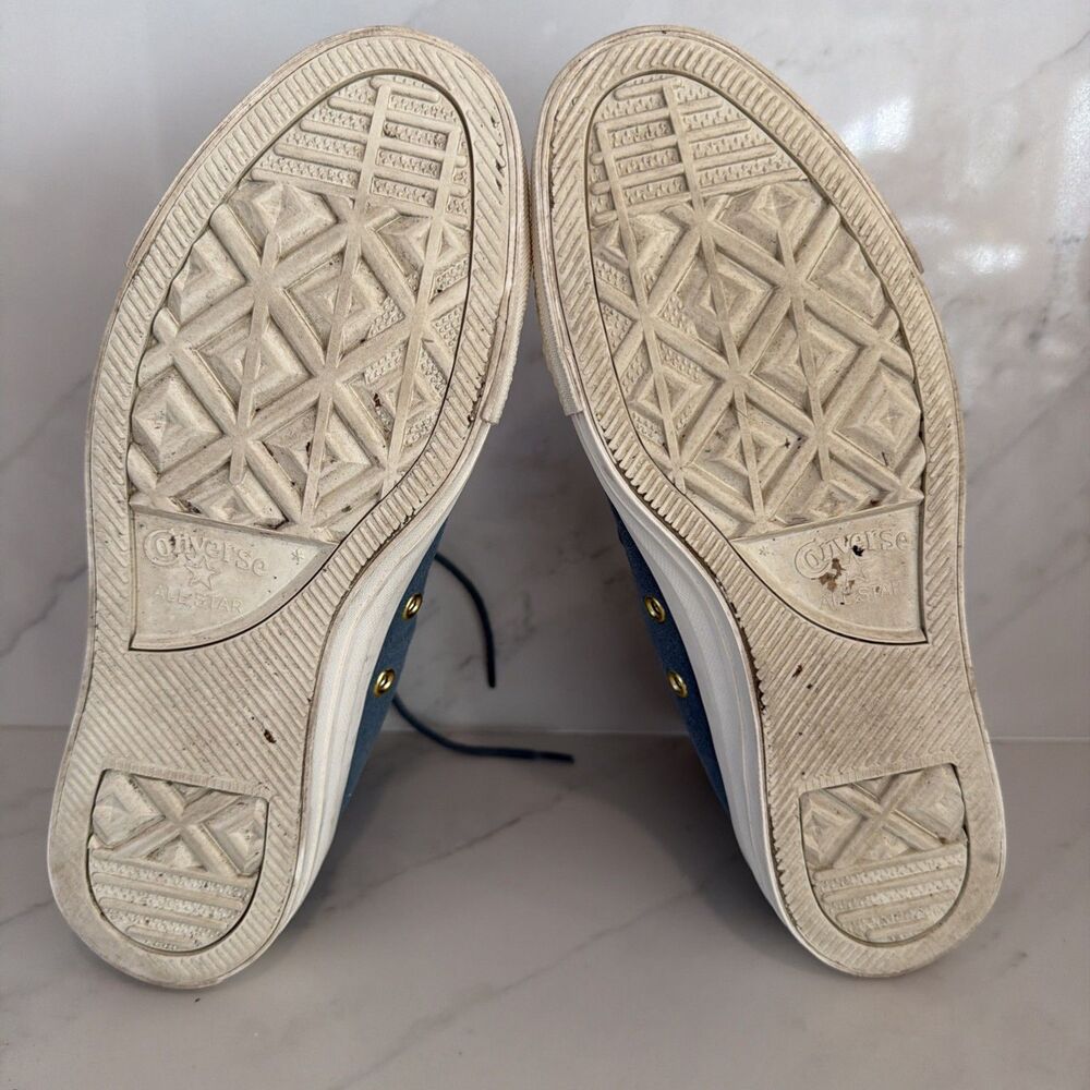 Rare Converse Chuck Taylor All Star Hi Frilly Thrills Blue Suede 7 Coquette - Picture 6 of 8